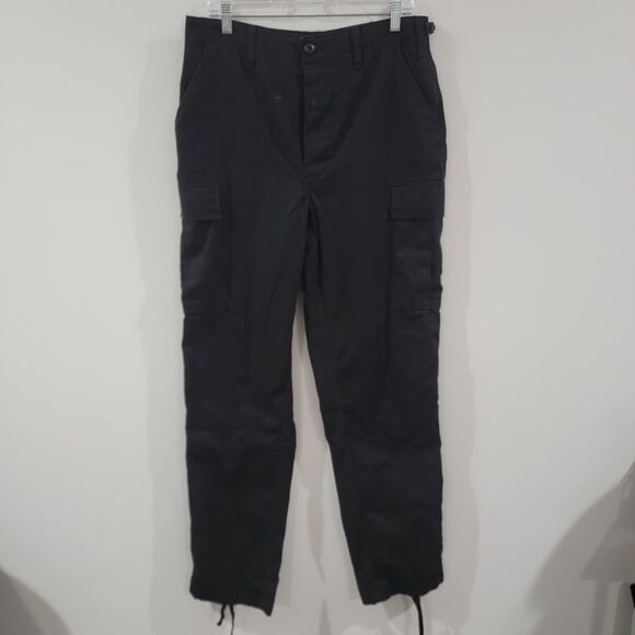 Tru Spec Mens Tactical Pants Size 32 Black Military Utility Cargo - Picture 1 of 8